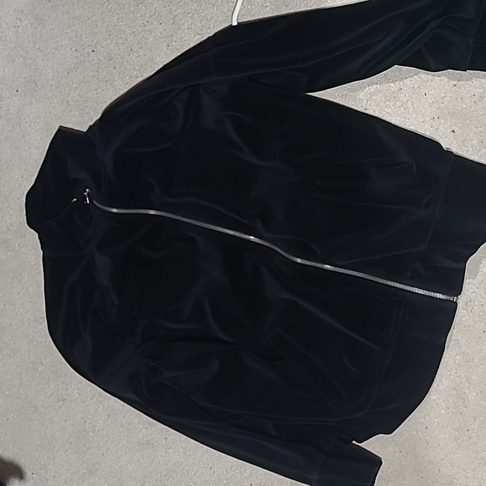 Jones New York black velvet track jacket xxl
